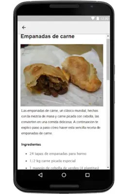 Empanada Recipe android App screenshot 2